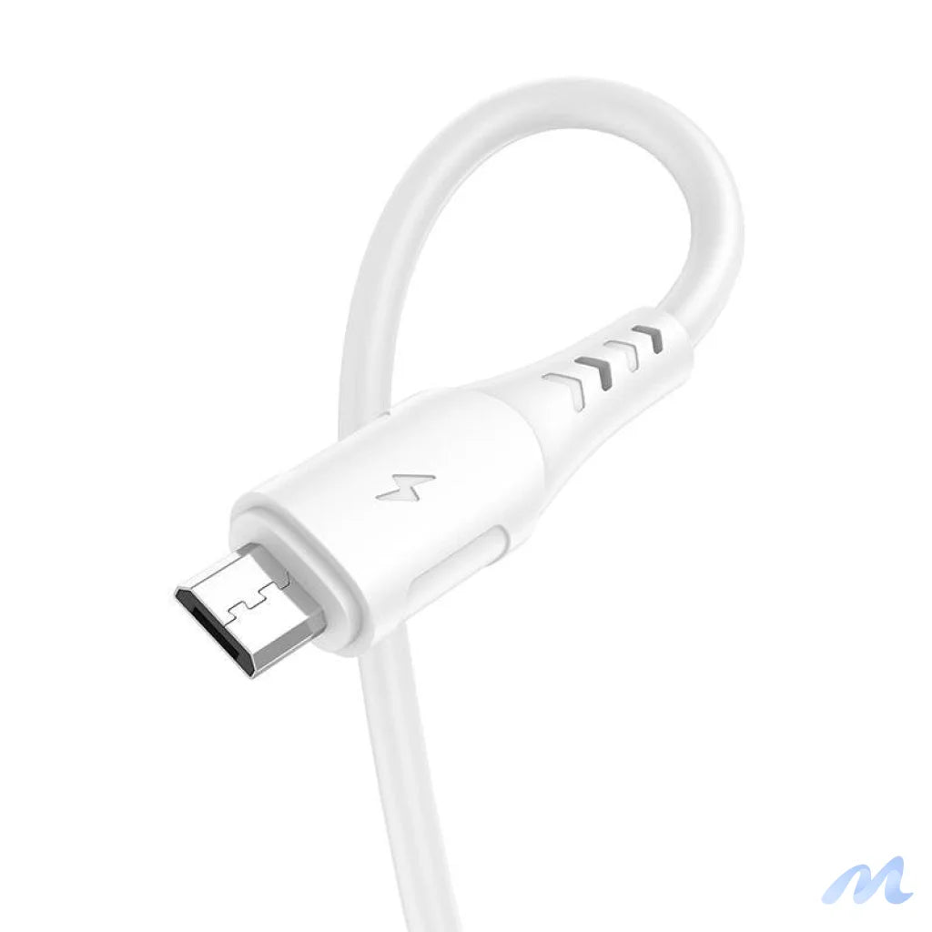 USB to Micro USB cable VFAN Colorful X12, 3A, 1m (white)