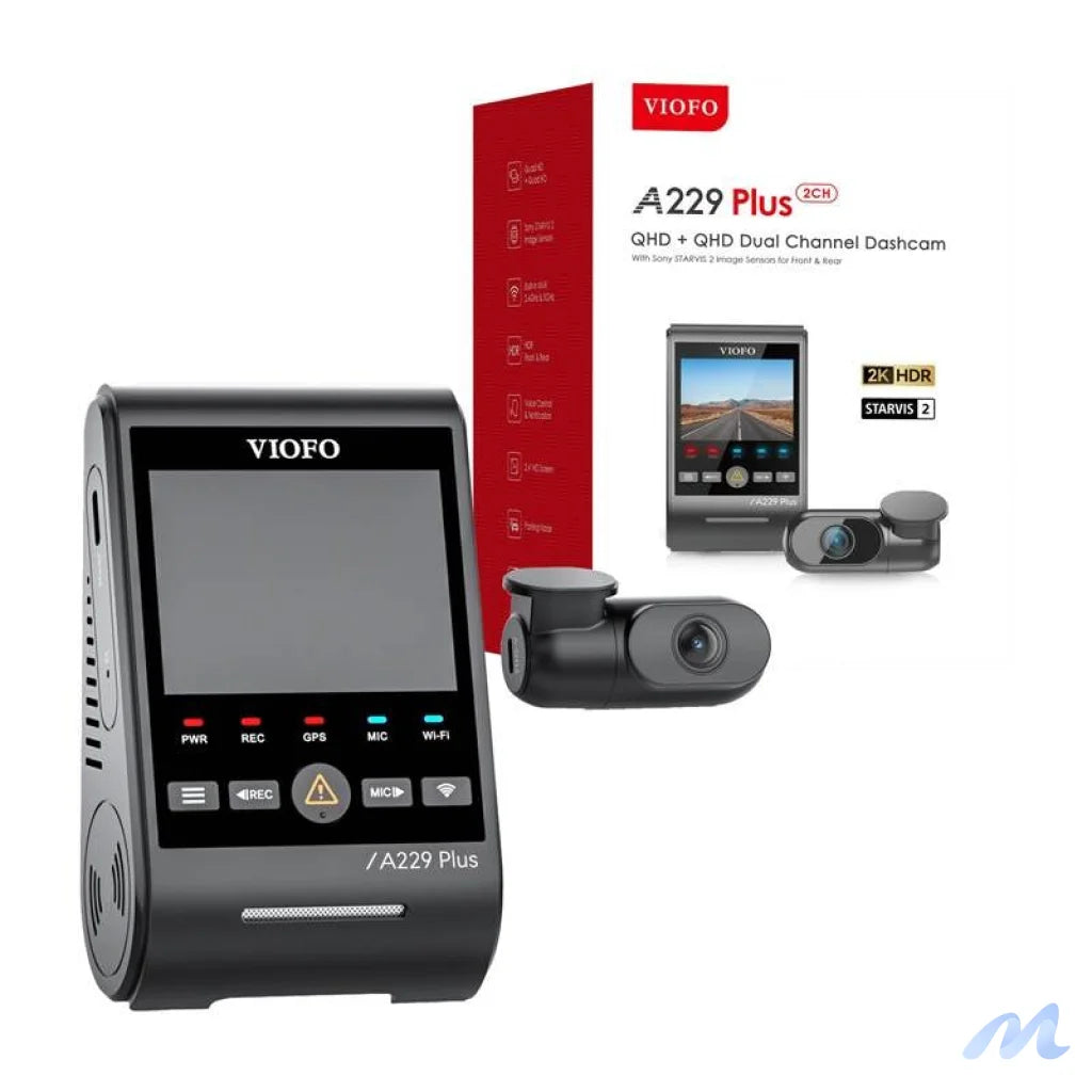 VIOFO A229 PLUS 2CH 2K + 2K WiFi, GPS