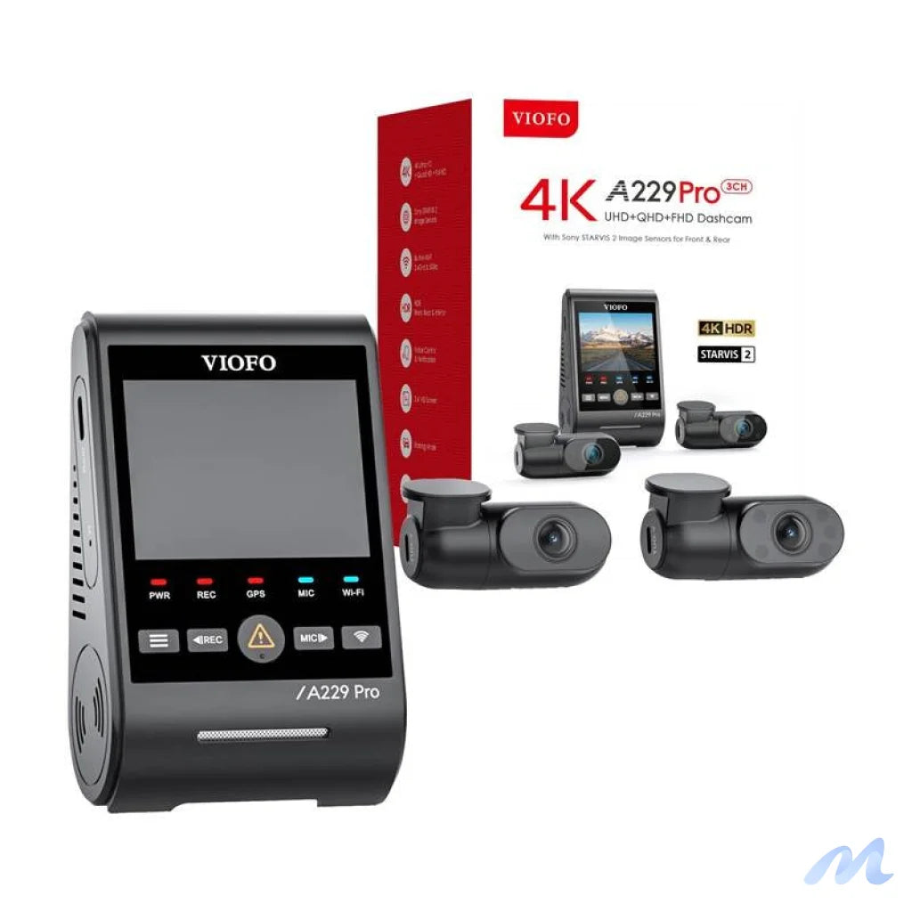 VIOFO A229 PRO 3CH 4K + 2K + 1080P WiFi, GPS