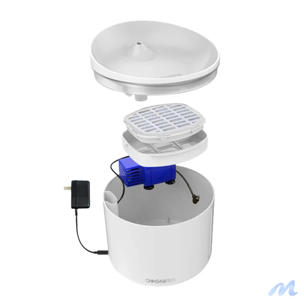 Water Fountain for pets 1l Dogness (white)