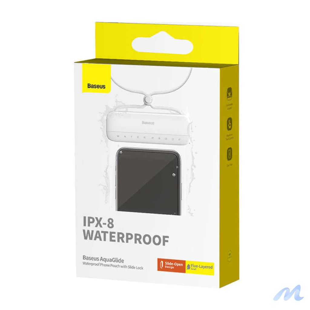 Waterproof phone case Baseus AquaGlide (white)