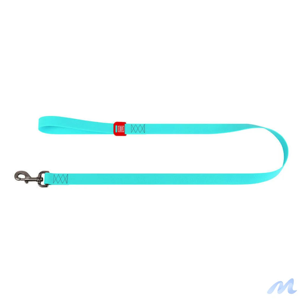 WAUDOG waterproof luminescent dog leash 25mm wide, 183 cm long turquoise