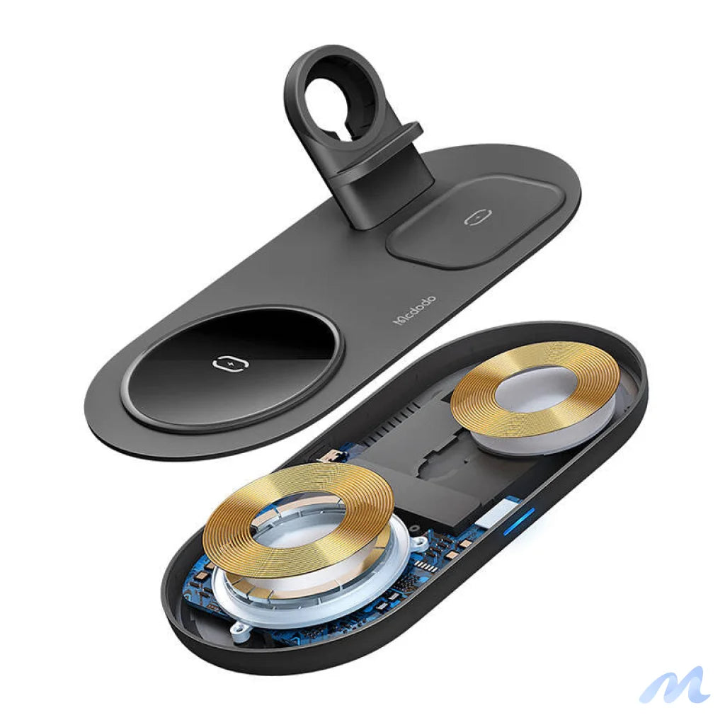 Wireless Charger Mcdodo CH-7061 3 in 1 15W (mobile/TWS/Apple watch) (black)