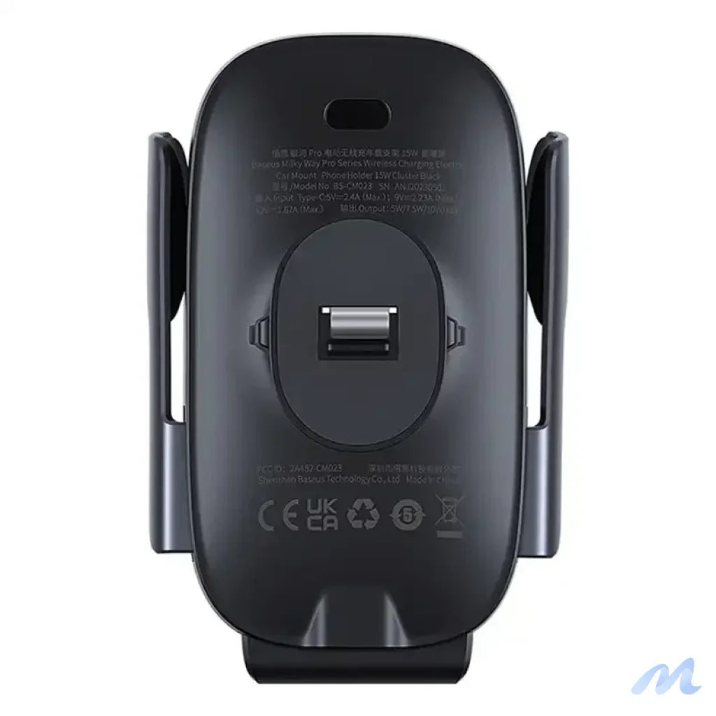 Wireless Charging Car Mount Baseus MilkyWay Pro 15W (black)