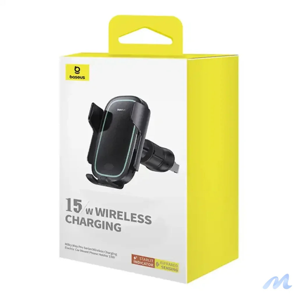 Wireless Charging Car Mount Baseus MilkyWay Pro 15W (black)