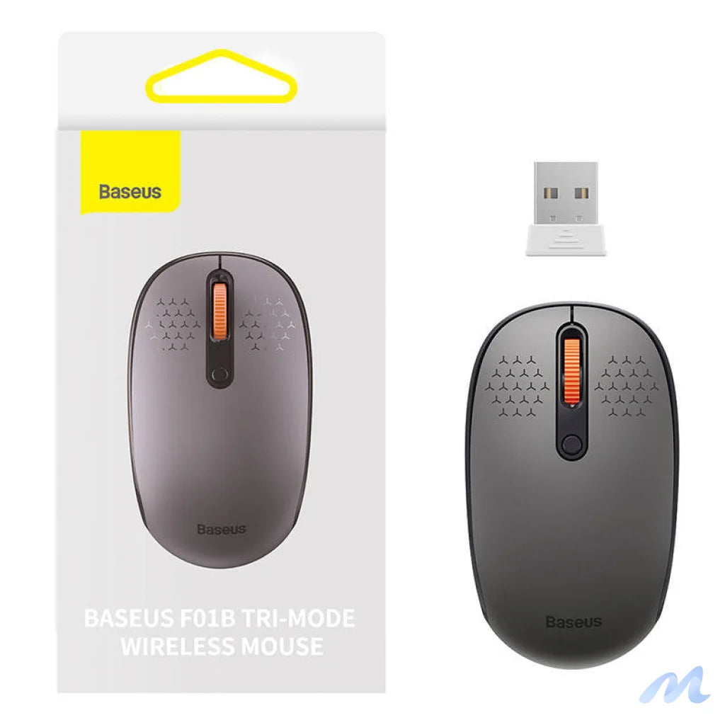 Wireless mouse Baseus F01B Tri-mode 2.4G BT 5.0 1600 DPI (frosted grey)