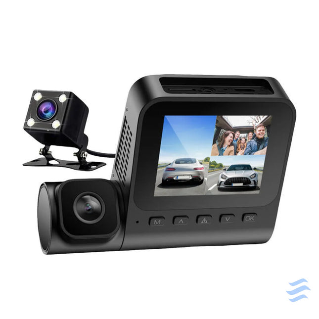 1080p front camera 1080p indoor camera and VGA rear camera Azdome V600 3CH G sensor Video recorders