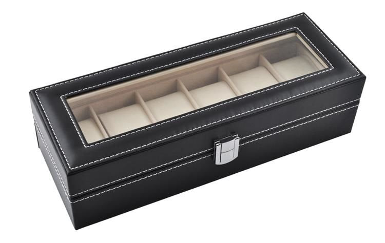 Watch organizer with 6 compartments-4