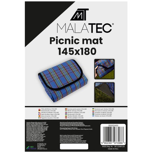 Picnic mat 145x180 basic - blue-3