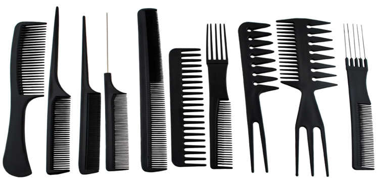 Hairdressing combs - set of 10 pcs-1