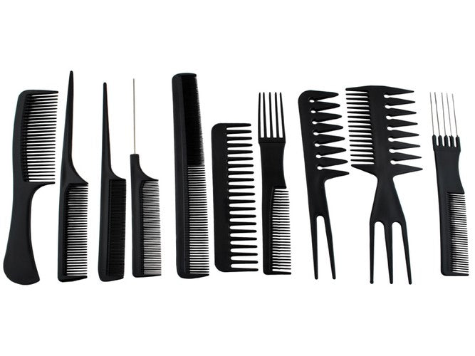 Hairdressing combs - set of 10 pcs-3