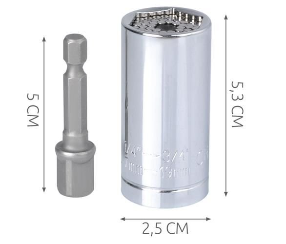 Universal socket - socket wrench 7-19mm-7