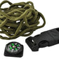 SURVIVAL bracelet with accessories - green-9