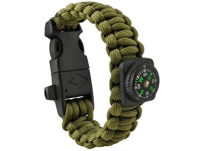 SURVIVAL bracelet with accessories - green-1