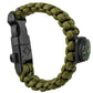 SURVIVAL bracelet with accessories - green-2