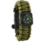 SURVIVAL bracelet with accessories - green-4