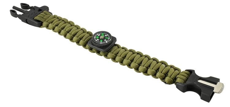 SURVIVAL bracelet with accessories - green-6