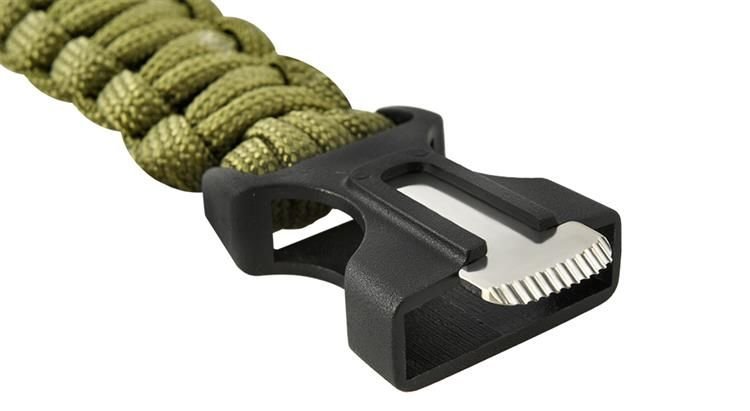 SURVIVAL bracelet with accessories - green-7