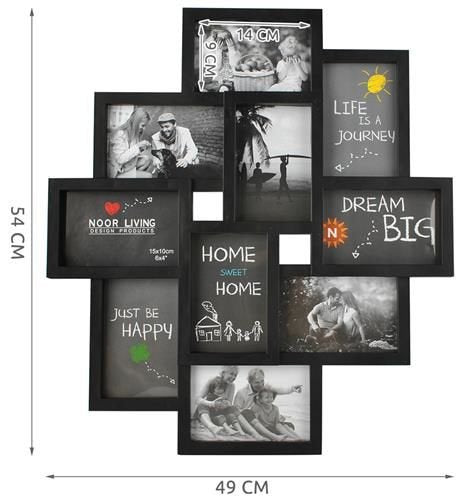 Frame for 10 photos - black-4