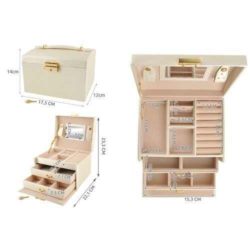 Jewelry box/case - beige-12