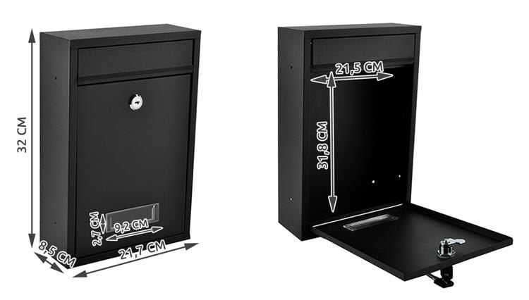 S6237 letterbox - black-2