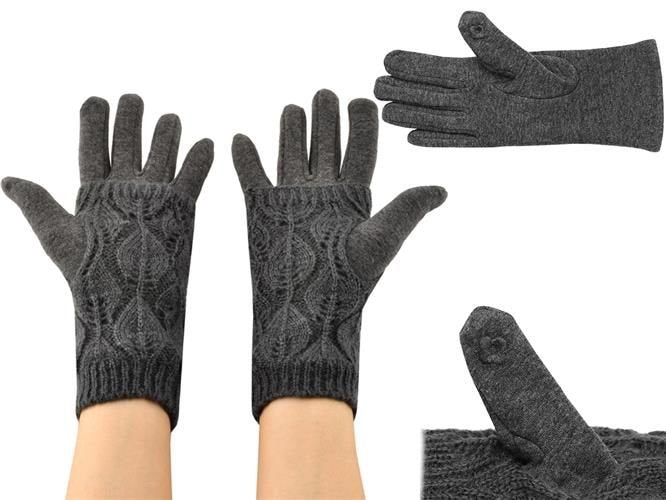 Tactile gloves R6412 - gray Trizand 5902802908940