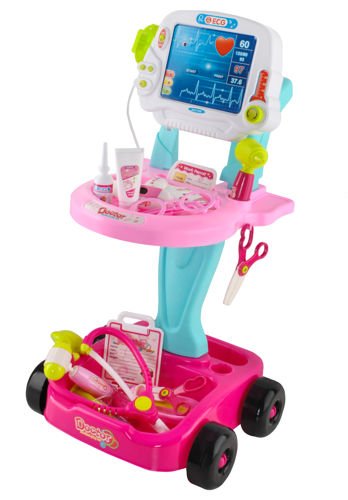 Little doctor's set - pink trolley-1