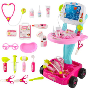 Little doctor's set - pink trolley Kruzzel 5902802910080