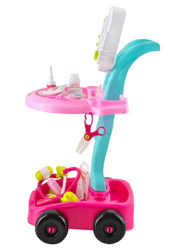 Little doctor's set - pink trolley-2