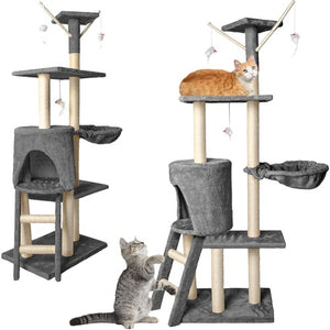 Cat tree 138 cm, gray Purlov 5900779933118