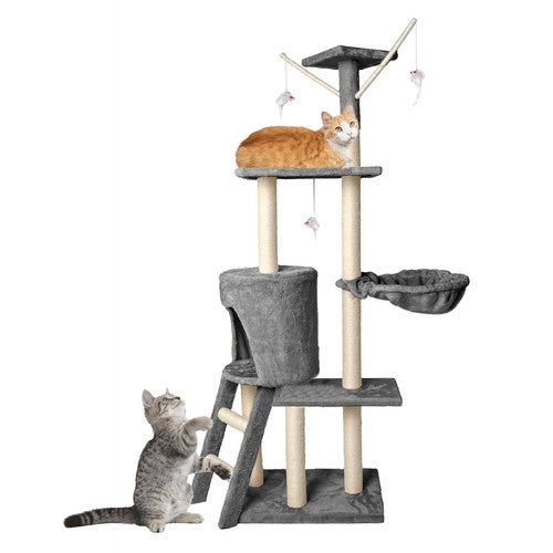 Cat tree 138 cm, gray-2