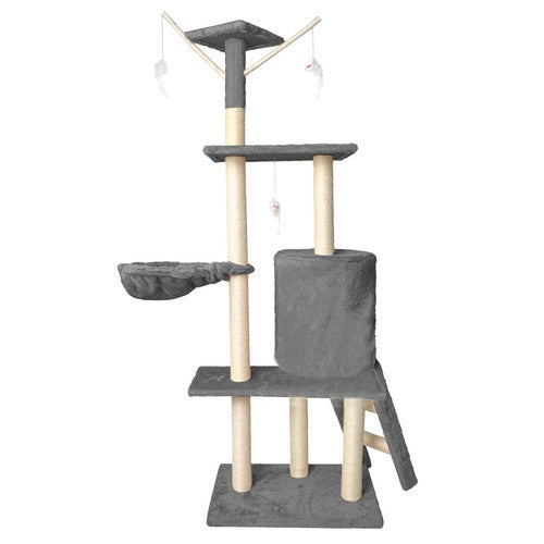 Cat tree 138 cm, gray-5