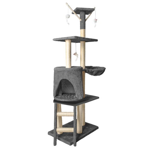 Cat tree 138 cm, gray-6