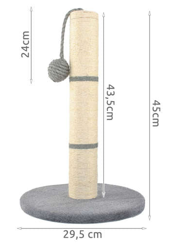 Cat scratching post - gray post, 45 cm-2