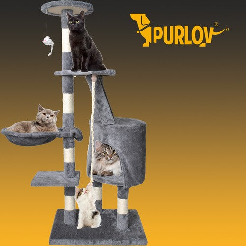 Cat tree 118 cm, gray-1