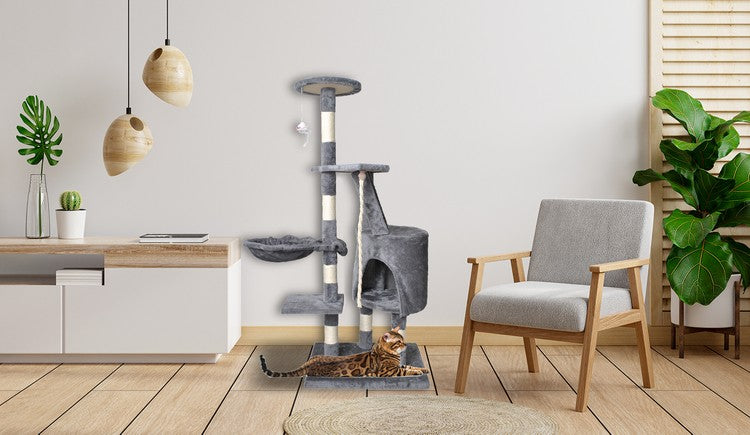 Cat tree 118 cm, gray-12