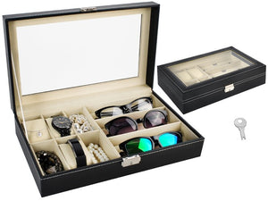 Organizer for watches and glasses, black Iso Trade 5902802910837