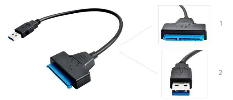 The USB adapter is SATA 3.0-6