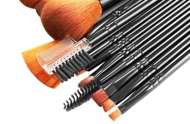 Makeup brushes 12 pcs black - set-9