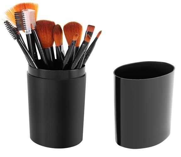 Makeup brushes 12 pcs black - set-5