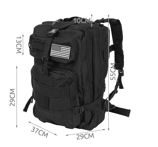 XL military backpack, black-14