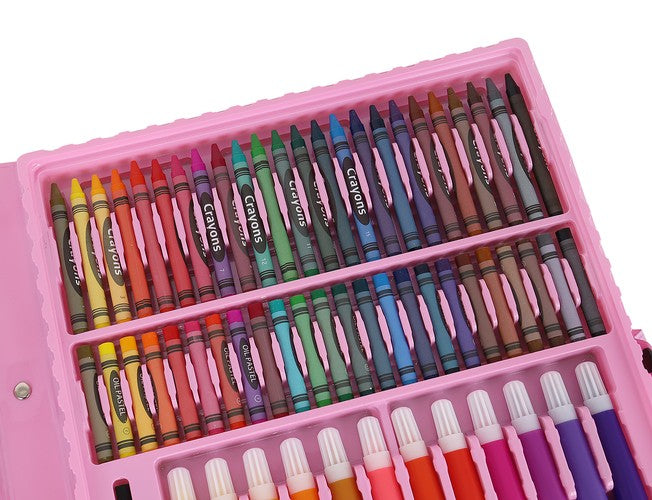 Painting set in a suitcase, 168 pieces, pink-8