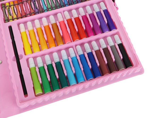 Painting set in a suitcase, 168 pieces, pink-10