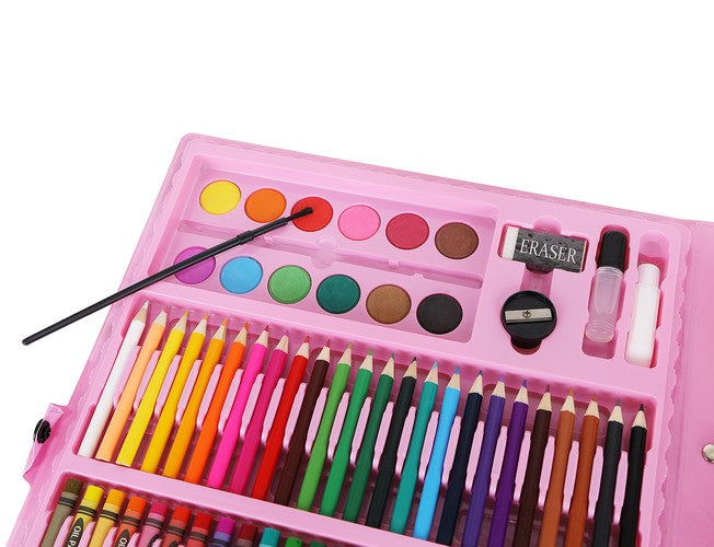 Painting set in a suitcase, 168 pieces, pink-6