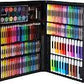 Painting set in a suitcase, 168 pcs, black-3