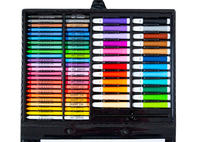 Painting set in a suitcase, 168 pcs, black-4