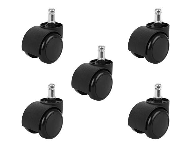 Office chair wheels - 5 pcs - black  Malatec 5900779934368