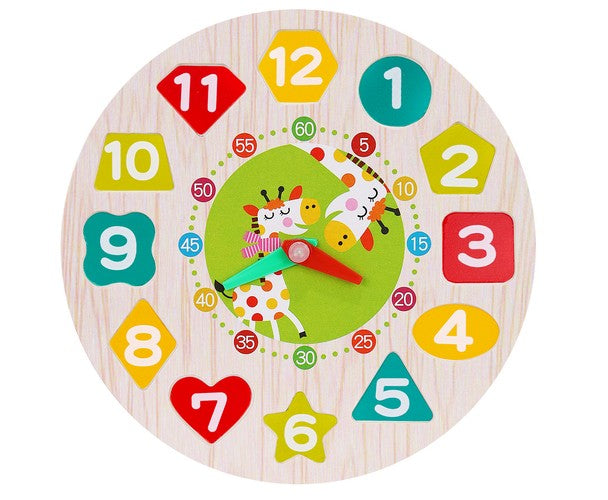 Wooden toy clock-2