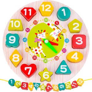 Wooden toy clock Kruzzel 5900779934931