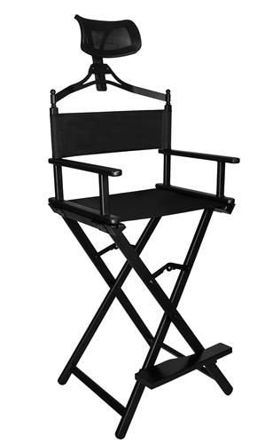 Aluminum makeup chair with headrest-1